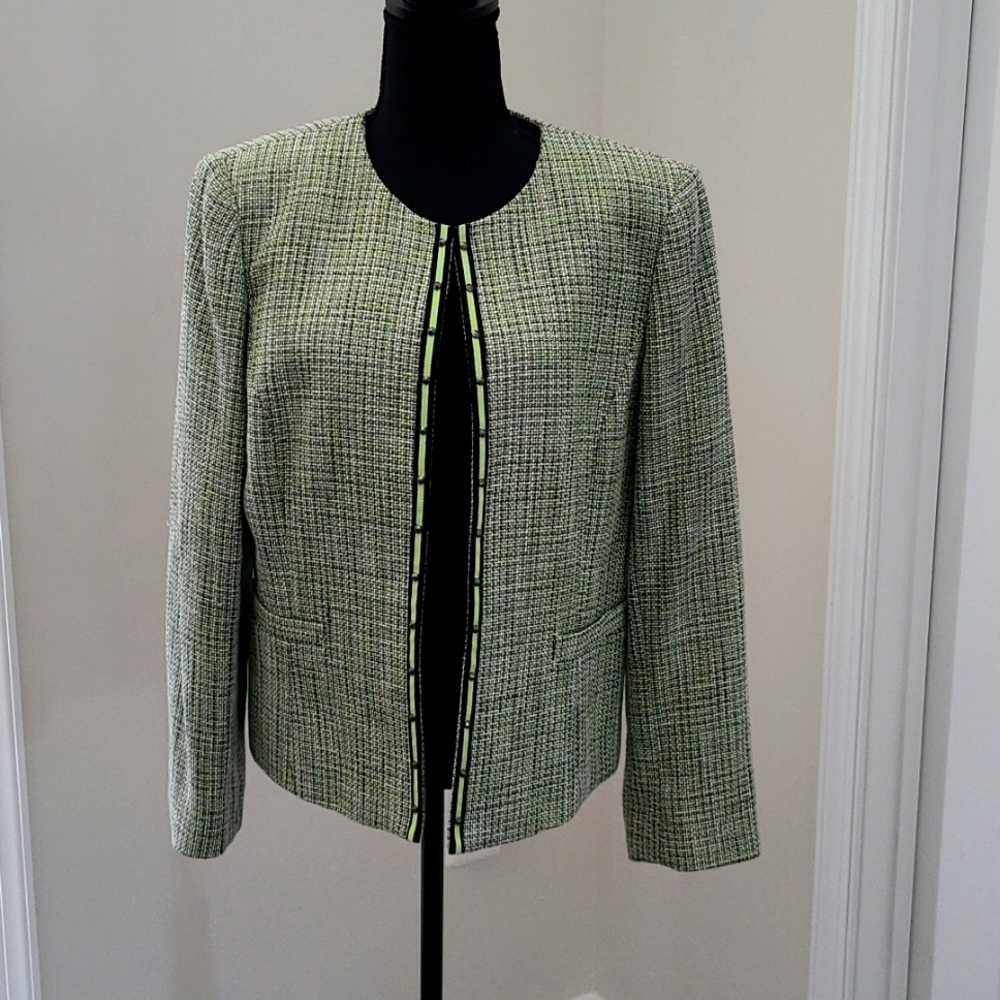 Tahari Arthur S. Levine Green Blazer